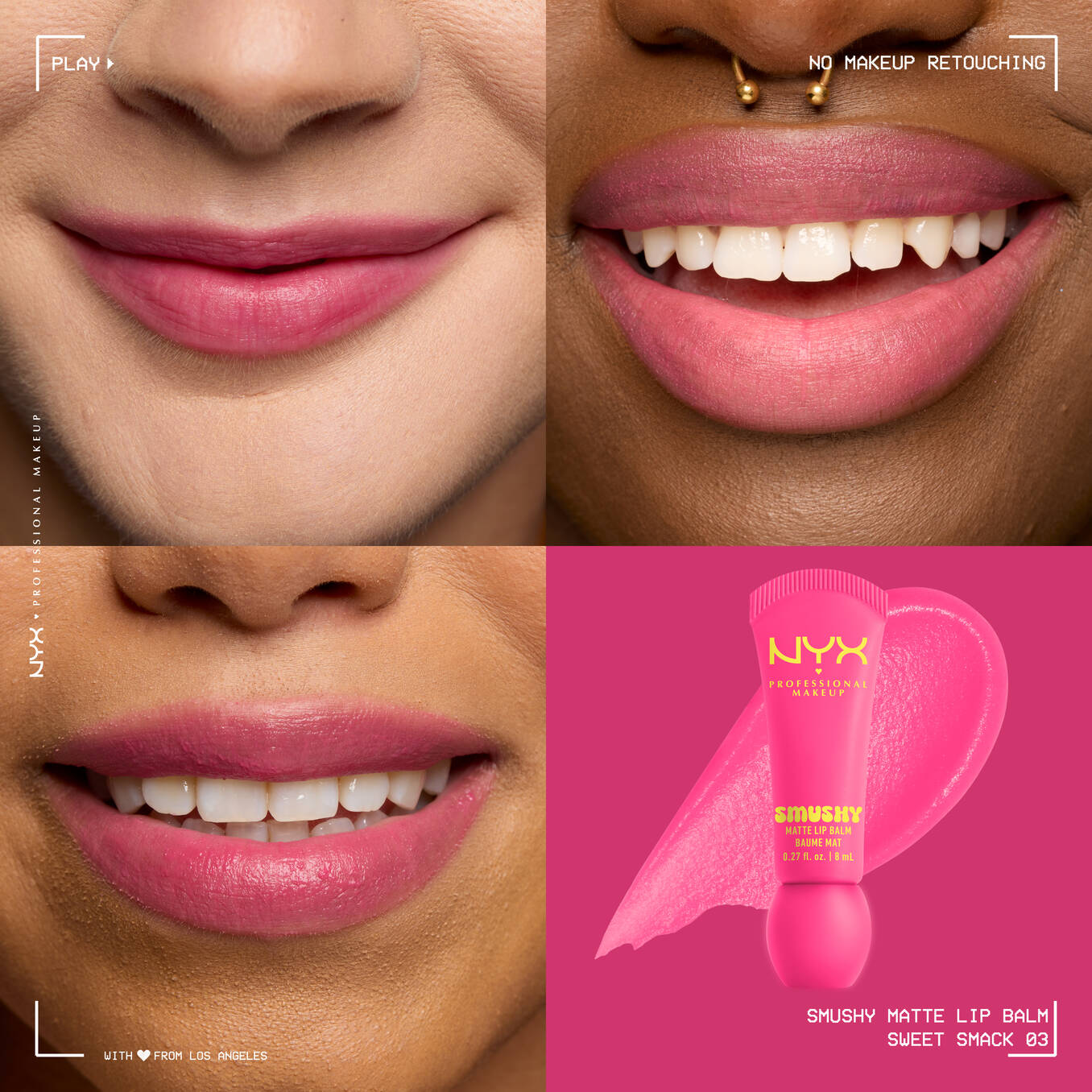 Nyx Smushy Balsamo Labial Matte Suave.