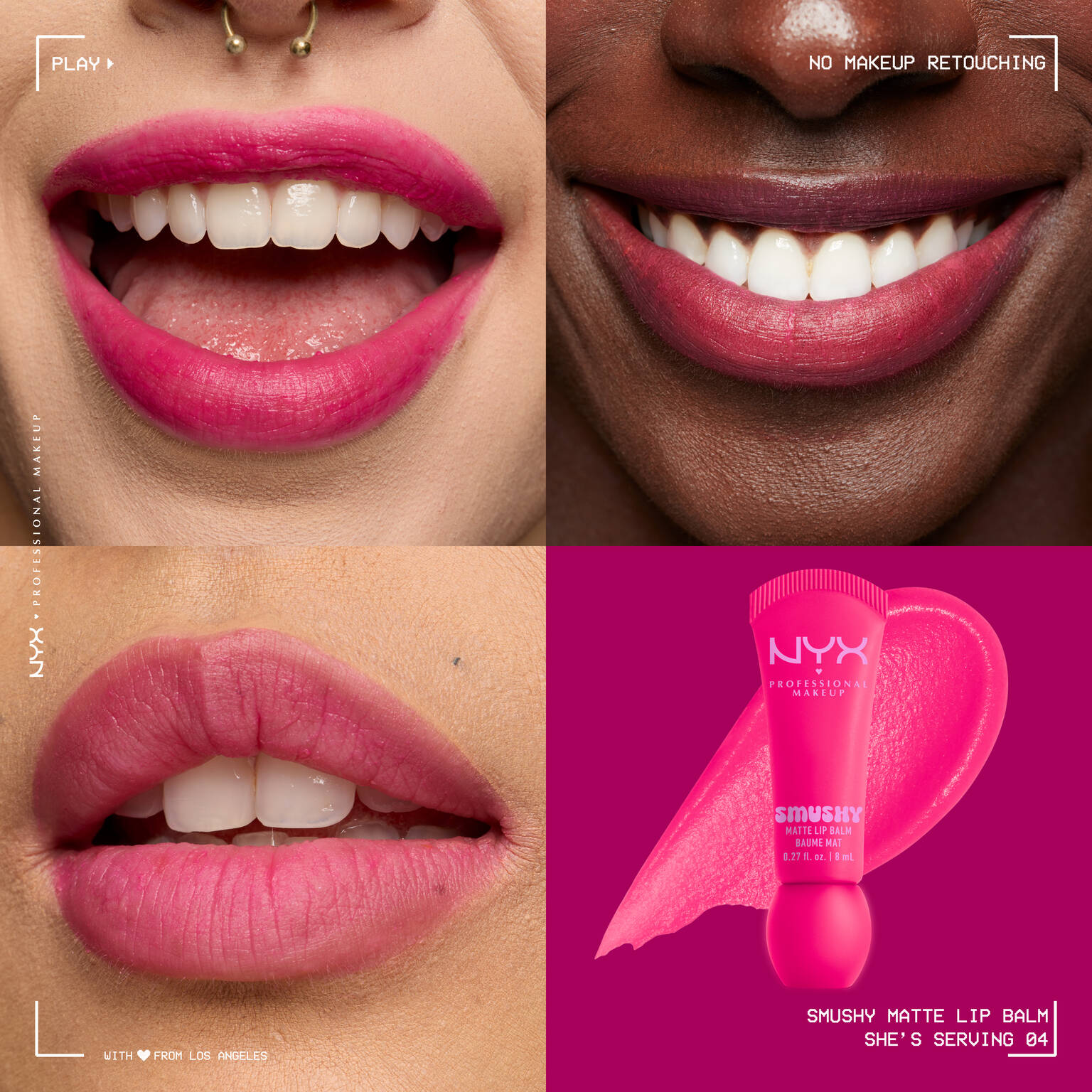 Nyx Smushy Balsamo Labial Matte Suave.