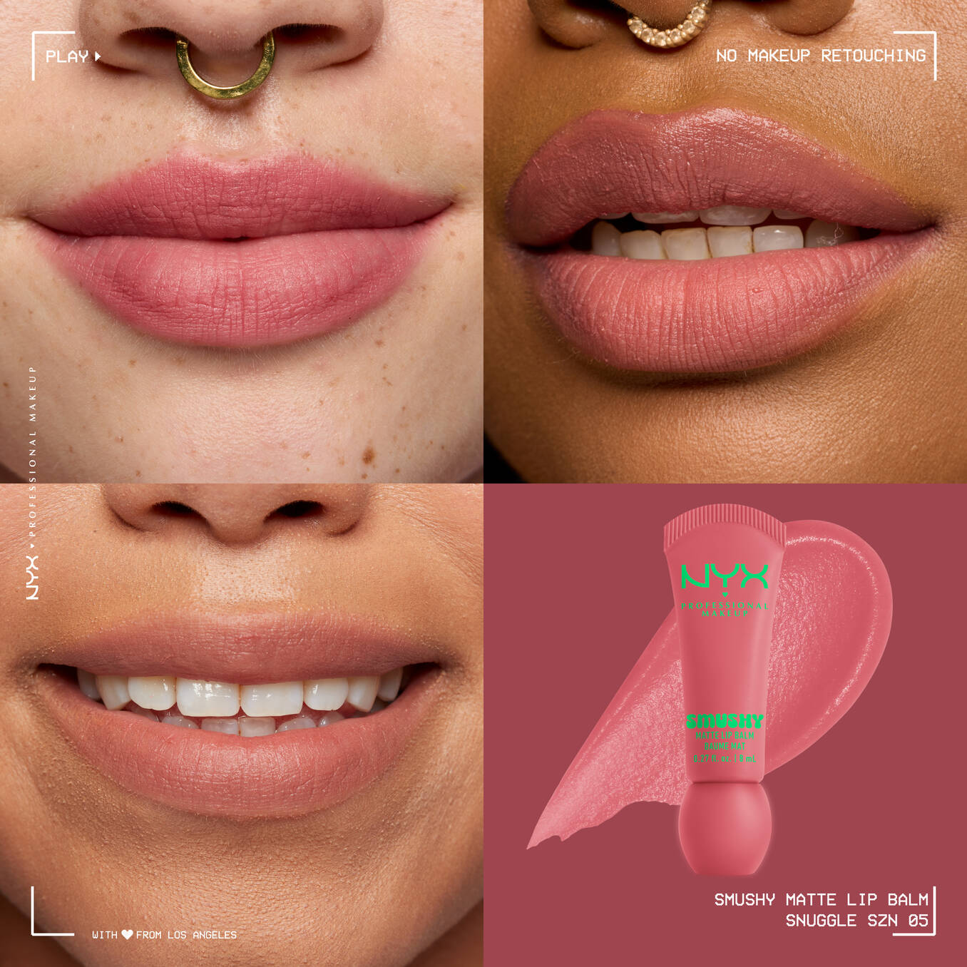 Nyx Smushy Balsamo Labial Matte Suave.