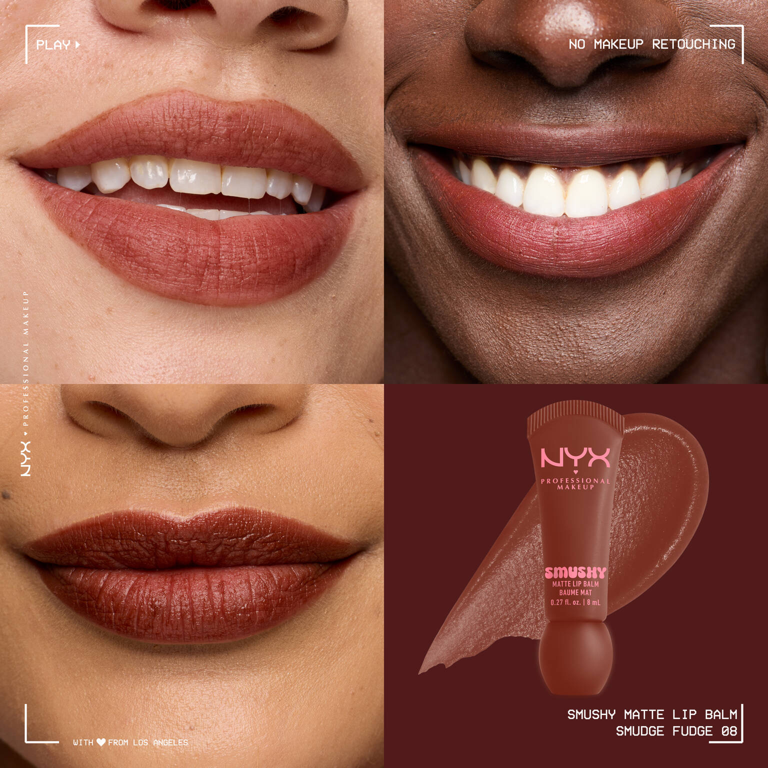 Nyx Smushy Balsamo Labial Matte Suave.