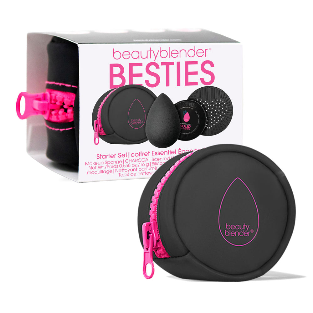 Beautyblender® Set x4 Piezas Esenciales Charcoal.